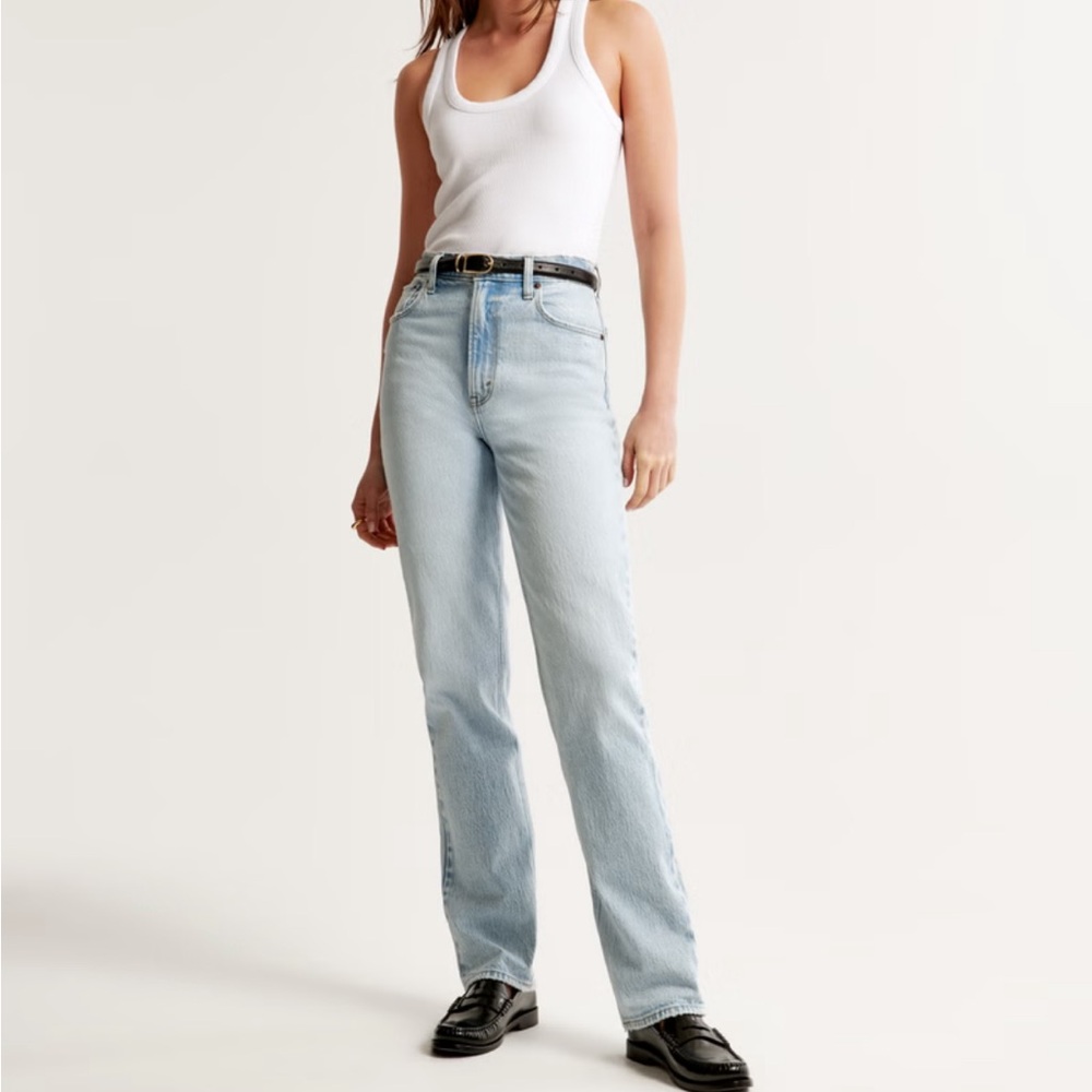 Abercrombie Ultra High Rise Straight Leg Jeans